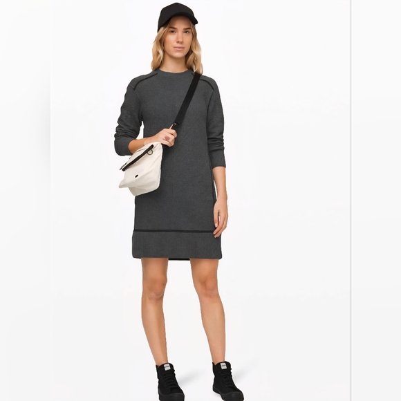 lululemon athletica Dresses & Skirts - Lululemon On Repeat DressHeathered Core Dark Grey / Black